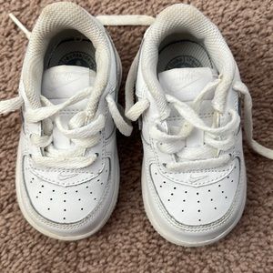 White baby Air Force Ones